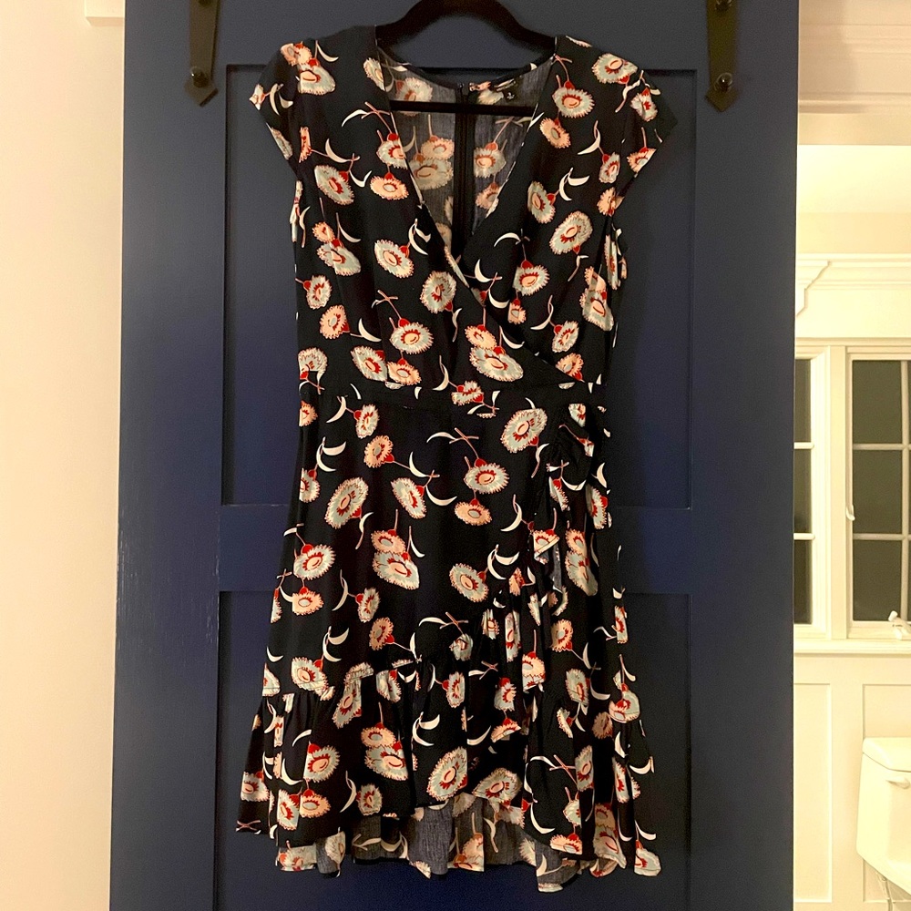 J Crew floral waist defined dress